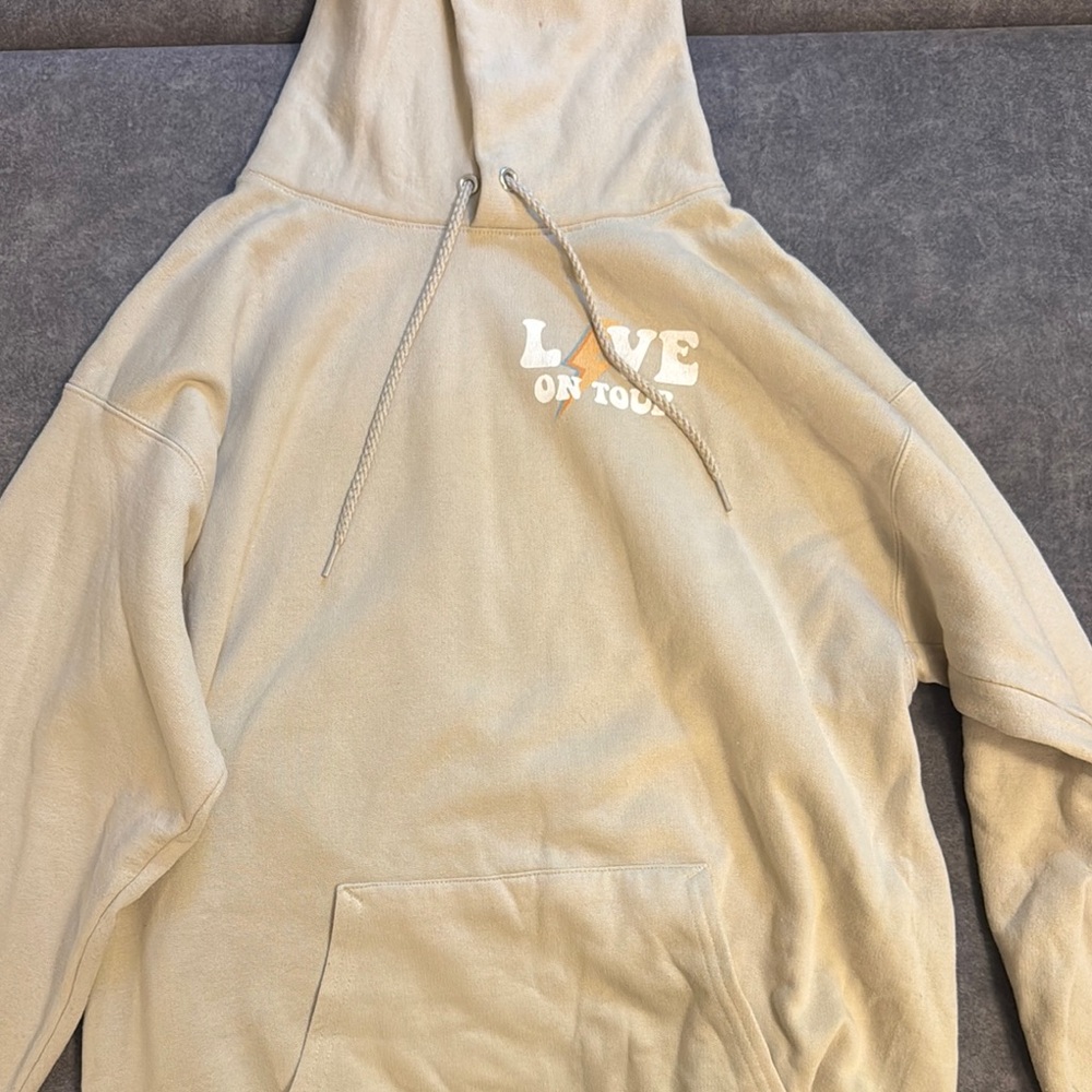 Hanes EcoSmart Beige Hoodie Love on Tour